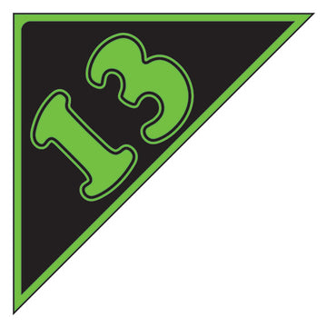 Angle Year Sticker Green Black 13